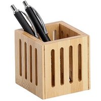 Zeller Stiftehalter braun Bambus 8,0 x 8,0 x 8,0 cm von Zeller