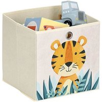 Zeller Tiger Aufbewahrungsbox beige 28,0 x 28,0 x 28,0 cm, 1 St. von Zeller