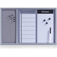 Zeller Whiteboard-Pinnwand 60,0 x 40,0 cm Kork grau von Zeller