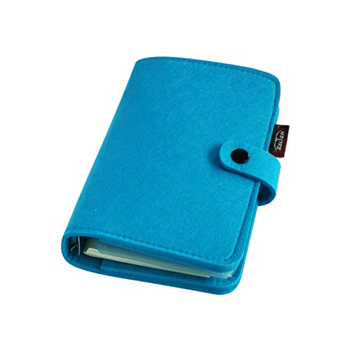 A6/A5, 6 Löcher, Filzeinband, rund, Ringordner, Ordner für lose Blätter, zum Nachfüllen, Basteln, Sammelalben (Mailbu Blue, A6 combo) von Zelten