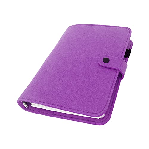 A6/A5, 6 Löcher, Filzeinband, rund, Ringordner, Ordner für lose Blätter, zum Nachfüllen, Basteln, Sammelalben (Purple 30, A5 mini set) von Zelten