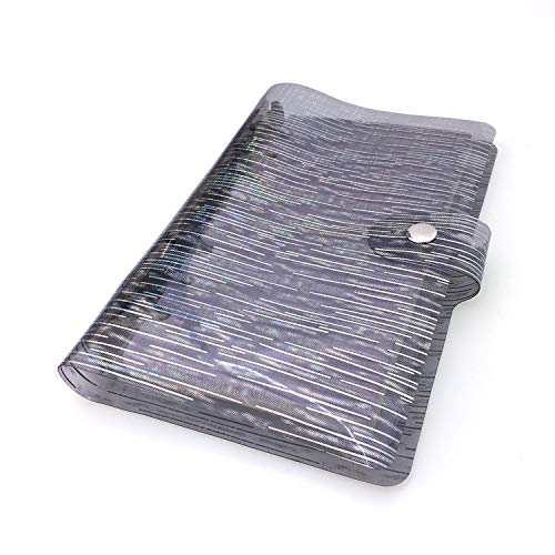 A6/A5 6 Löcher, bunter PVC-Einband, runder Ringordner mit Schnappverschluss, Loseblattordner, persönlicher Organizer (Black Rain, A5 mini set) von Zelten