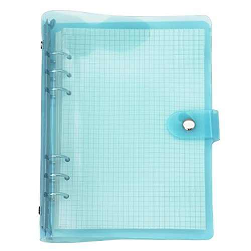 A6/A5 6 Löcher, bunter PVC-Einband, runder Ringordner mit Schnappverschluss, Loseblattordner, persönlicher Organizer (Blue Radiance, A5 mini set) von Zelten