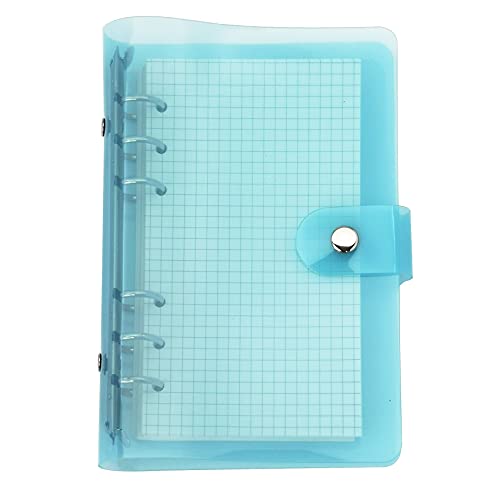 A6/A5 6 Löcher, bunter PVC-Einband, runder Ringordner mit Schnappverschluss, Loseblattordner, persönlicher Organizer (Blue Radiance, A6 mini set) von Zelten
