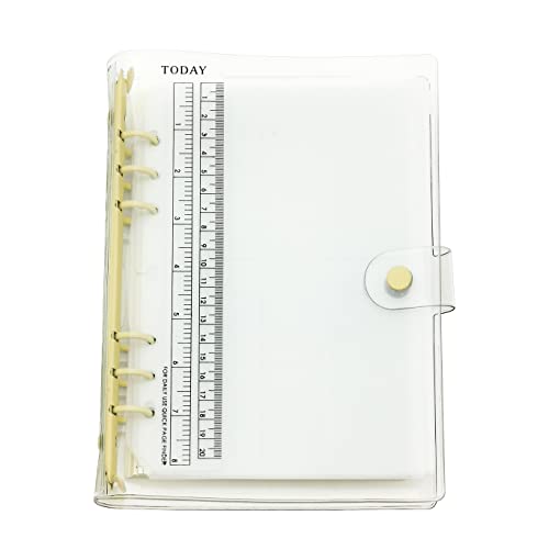 A6/A5 6 Löcher, bunter PVC-Einband, runder Ringordner mit Schnappverschluss, Loseblattordner, persönlicher Organizer (Popcorn, A5 combo) von Zelten