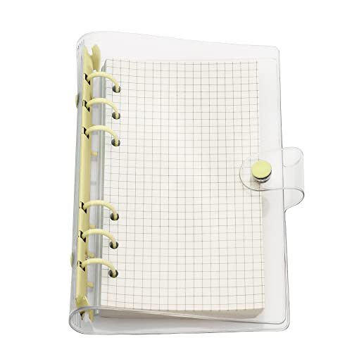 A6/A5 6 Löcher, bunter PVC-Einband, runder Ringordner mit Schnappverschluss, Loseblattordner, persönlicher Organizer (Popcorn, A6 mini set) von Zelten