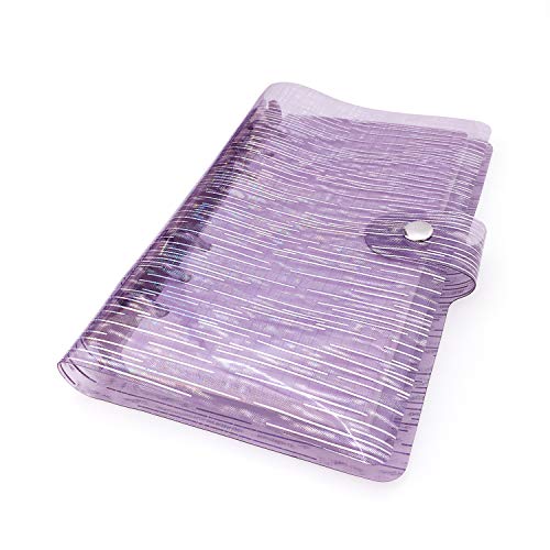 A6/A5 6 Löcher, bunter PVC-Einband, runder Ringordner mit Schnappverschluss, Loseblattordner, persönlicher Organizer (Purple Rain, A5 mini set) von Zelten