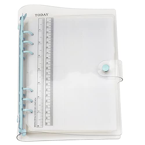 A6/A5 6 Löcher, bunter PVC-Einband, runder Ringordner mit Schnappverschluss, Loseblattordner, persönlicher Organizer (Skyway, A5 combo) von Zelten