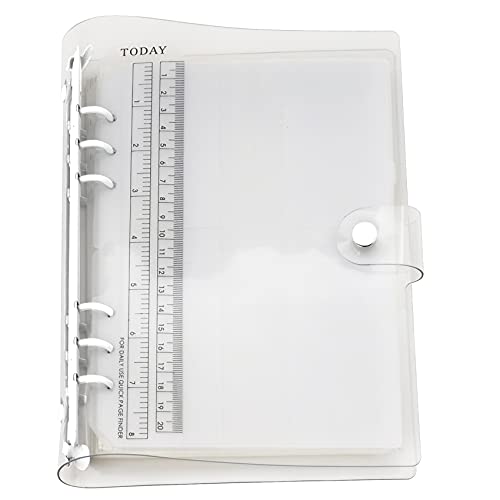 A6/A5 6 Löcher, bunter PVC-Einband, runder Ringordner mit Schnappverschluss, Loseblattordner, persönlicher Organizer (Snow White, A5 combo) von Zelten