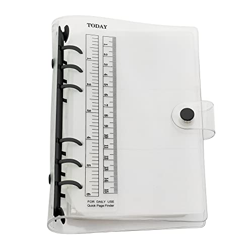 A6/A5 6 Löcher bunte PVC-Abdeckung, runder Ringordner mit Druckknopfverschluss, Ordner für lose Blätter, Notizbuch, Nachfüllpackung, DIY, Scrapbooking, Binder Cover Protector (Black Ink, A6 combo) A6/A5 6 Löcher bunte PVC-Abdeckung, runder Ringordner mit Druckknopfverschluss, Ordner für lose Blätter, Notizbuch, Nachfüllpackung, DIY, Scrapbooking, Binder Cover Protector (Black Ink, A6 combo) von Zelten