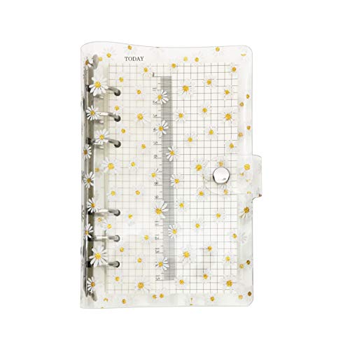 A6/A5 6 Löcher bunte PVC-Abdeckung, runder Ringordner mit Druckknopfverschluss, Ordner für lose Blätter, Notizbuch, Nachfüllpackung, DIY, Scrapbooking, Binder Cover Protector (gänseblümchen, A6 combo) A6/A5 6 Löcher bunte PVC-Abdeckung, runder Ringordner mit Druckknopfverschluss, Ordner für lose Blätter, Notizbuch, Nachfüllpackung, DIY, Scrapbooking, Binder Cover Protector (gänseblümchen, A6 combo) von Zelten