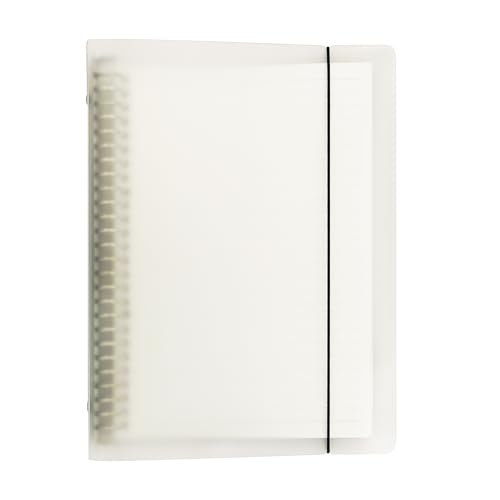 A6 / A5, 6 Löcher, farbig,Läufer Ringordner, Ordner für lose Blätter, Notizbuch, Nachfüllpackung, Bürobedarf, Ordner(White,B5 26 Holes Mini Set) von Zelten