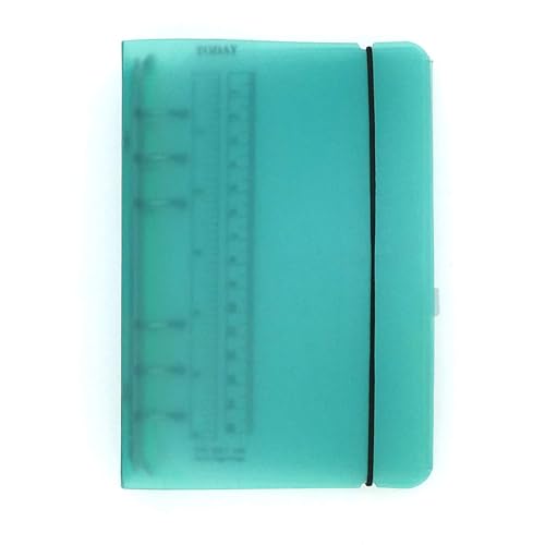 A6 / A5, 6 Löcher, farbig,Läufer Ringordner, Ordner für lose Blätter, Notizbuch, Nachfüllpackung, Bürobedarf, Ordner (Green, A5 mini set) von Zelten
