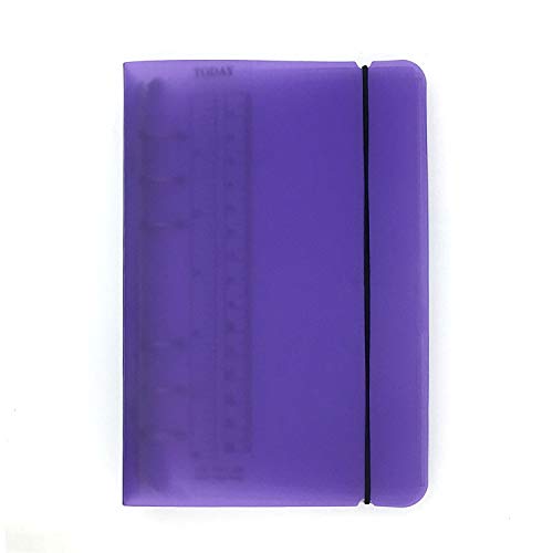 A6 / A5, 6 Löcher, farbig,Läufer Ringordner, Ordner für lose Blätter, Notizbuch, Nachfüllpackung, Bürobedarf, Ordner (Purple, A5 combo) von Zelten