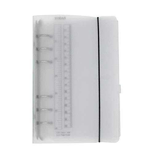 A6 / A5, 6 Löcher, farbig,Läufer Ringordner, Ordner für lose Blätter, Notizbuch, Nachfüllpackung, Bürobedarf, Ordner (White, A5 combo) von Zelten