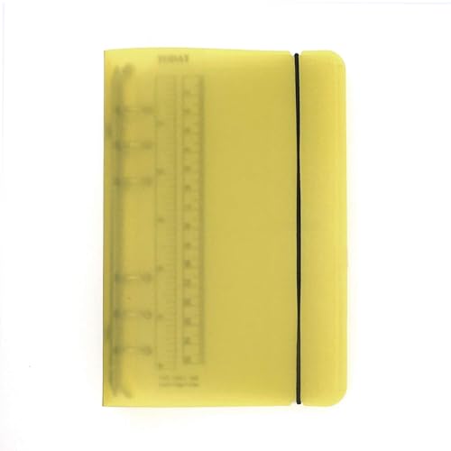 A6 / A5, 6 Löcher, farbig,Läufer Ringordner, Ordner für lose Blätter, Notizbuch, Nachfüllpackung, Bürobedarf, Ordner (Yellow, A5 mini set) von Zelten