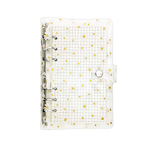 A6 A5 6-Loch Bunte PVC-Abdeckung Rundring-Ansichtsordner mit Druckknopfverschluss-Dateiordner (Daisy, A6 mini set) von Zelten