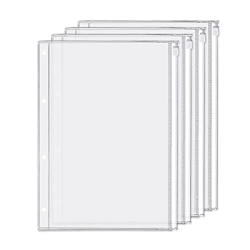 D Ringbuch-Zubehör Gestanzte Ordner-Taschen Teiler-Lineal-Registerkarte (Zip Pocket, A4) von Zelten