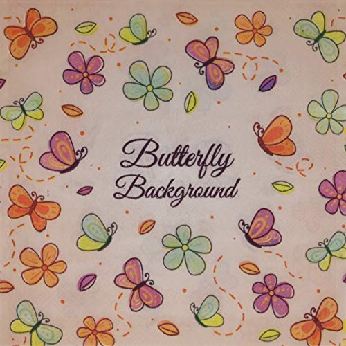 Farbige Papierservietten, 20 Stück Shabby Chic Servietten für Hochzeiten, Abendessen, Tee-Partys, Duschen und Cocktails, Butterfly background von Zelten