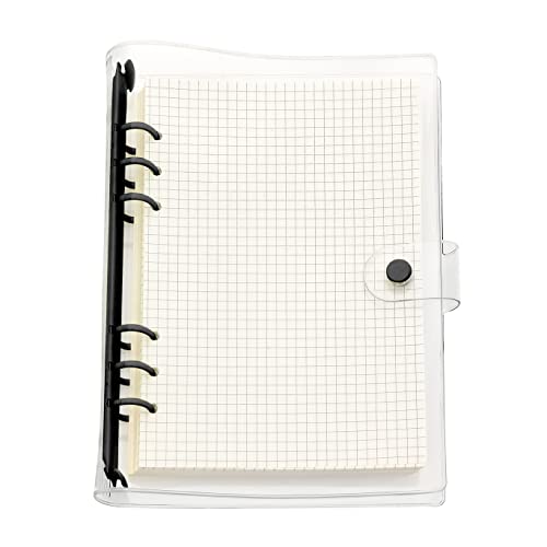 Zelten A6/A5 6 Löcher, bunter PVC-Einband, runder Ringordner mit Schnappverschluss, Loseblattordner, persönlicher Organizer (Black Ink, A5 mini set) von Zelten