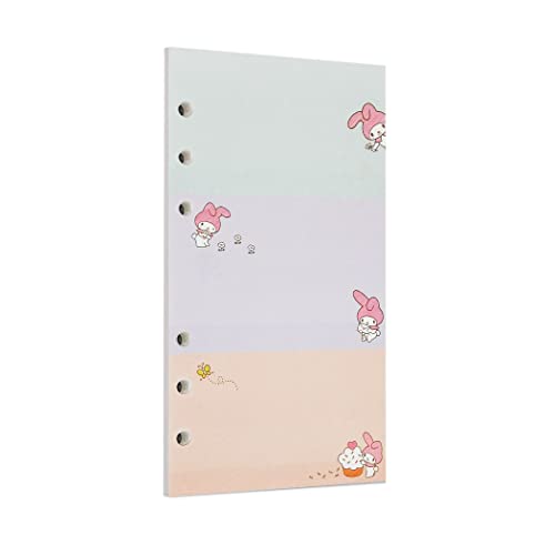Zelten Bunt 40 Blatt 80 Seiten Lose-Blatt-Lochpapier-Nachfüllpackungen Papier für 6-Loch-Binder Persönlicher Organizer Tagebuch Notizbuch Nachfüllbarer Planer (A6, Melody) von Zelten