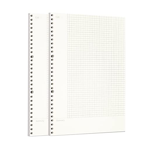Zelten Lose-Blatt-Lochpapier-Nachfüllpackungen Papier für 6-Loch-Binder Persönlicher Organizer Tagebuch Notizbuch Nachfüllbarer Planer, Connell, A4/30 Hole von Zelten