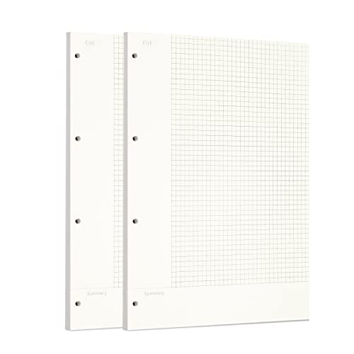 Zelten Lose-Blatt-Lochpapier-Nachfüllpackungen Papier für 6-Loch-Binder Persönlicher Organizer Tagebuch Notizbuch Nachfüllbarer Planer, Connell, A4/4 Hole von Zelten