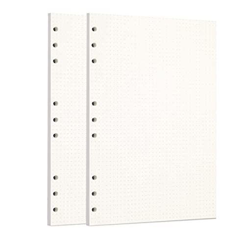 Zelten Lose-Blatt-Lochpapier-Nachfüllpackungen Papier für 6-Loch-Binder Persönlicher Organizer Tagebuch Notizbuch Nachfüllbarer Planer, Dotted, B5/9 Hole von Zelten