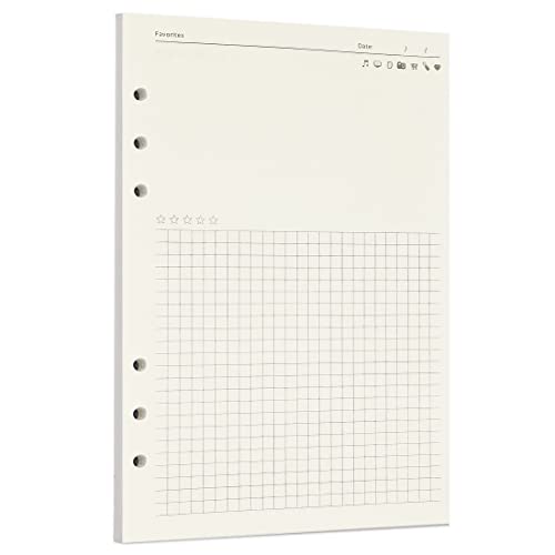 Zelten Lose-Blatt-Lochpapier-Nachfüllpackungen Papier für 6-Loch-Binder Persönlicher Organizer Tagebuch Notizbuch Nachfüllbarer Planer, Favorites, A5/6 Hole Zelten Lose-Blatt-Lochpapier-Nachfüllpackungen Papier für 6-Loch-Binder Persönlicher Organizer Tagebuch Notizbuch Nachfüllbarer Planer, Favorites, A5/6 Hole von Zelten