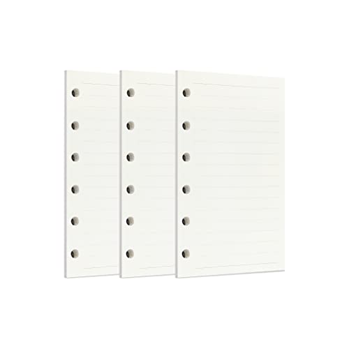Zelten Lose-Blatt-Lochpapier-Nachfüllpackungen Papier für 6-Loch-Binder Persönlicher Organizer Tagebuch Notizbuch Nachfüllbarer Planer, Lined, A7/6 Hole von Zelten