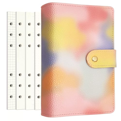 Zelten PU Leder Persönliches Notizbuch Planer mit 80 Seiten Lose-Blatt-Papiere 6 Löcher Ringbuch Stifthalter Magnetische Schnalle (Pink, A5 Mini) von Zelten
