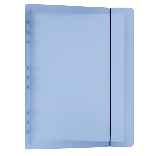 Zelten Ringordner mit buntem PP-Einband für lose Blätter, mit Notizbuch-Nachfüllpackung/persönlichem Organizer (B5, 9-Loch-Mini-Set, blau) von Zelten