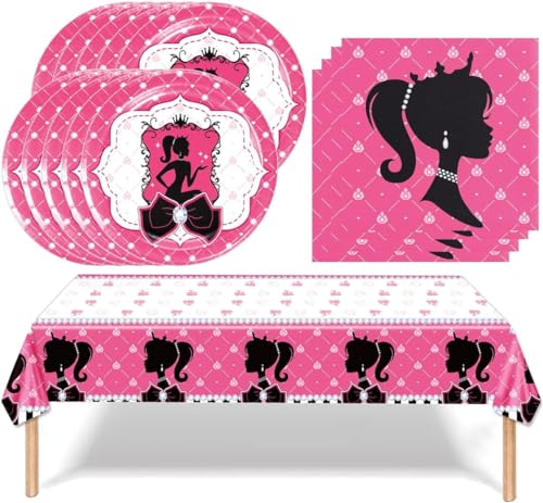 Zempertoopa Rosa Mädchen Party Teller geeignet für Barbie Party Dekoration, Partygeschirr Kindergeburtstag, Rosa Mädchen Geburtstagsparty Hochzeit Babyparty Tischdeko Karneval Zempertoopa Rosa Mädchen Party Teller geeignet für Barbie Party Dekoration, Partygeschirr Kindergeburtstag, Rosa Mädchen Geburtstagsparty Hochzeit Babyparty Tischdeko Karneval von Zempertoopa