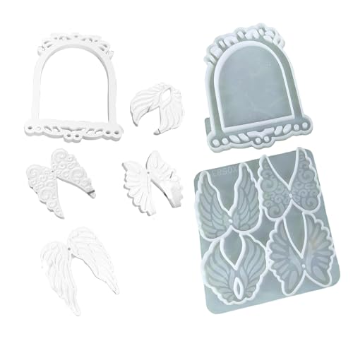 Silikonform für geflügelte Vogelkäfig-Anhänger, unverwechselbarer Schmuck und Dekoration, Anhängerherstellung, Epoxidharz von Zemusinet