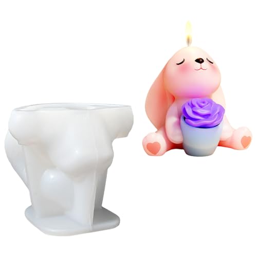 Silikonformen für Epoxidharz, Seifenherstellung, Fondant, 3D-Kaninchen, Bär, Tier, für Schokolade, Süßigkeiten Silikonformen für Epoxidharz, Seifenherstellung, Fondant, 3D-Kaninchen, Bär, Tier, für Schokolade, Süßigkeiten von Zemusinet