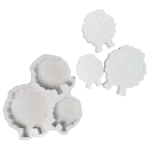 Silikonformen in Schafform für Seife, Süßigkeiten, Gips, Dekoration, temperaturbeständig, Fondant-Silikonform von Zemusinet