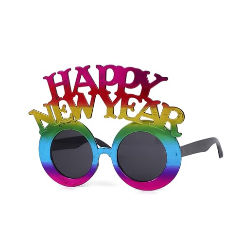 Zemusinet Kreative 2025 Neujahrsbrille Festliche Feiern Brillen Glitzer Brille für Partys und Feiern von Zemusinet
