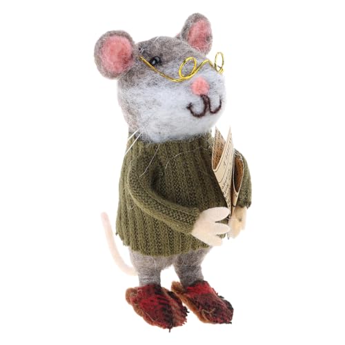 Zemusinet Nadelfilz Modell Weihnachten Cartoon Wolle gefilzt Mäuse Miniaturfigur Puppen für Wohnkultur oder Mottoparty Zemusinet Nadelfilz Modell Weihnachten Cartoon Wolle gefilzt Mäuse Miniaturfigur Puppen für Wohnkultur oder Mottoparty von Zemusinet