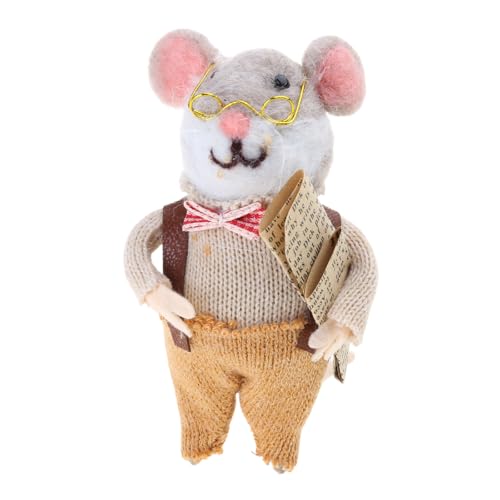 Zemusinet Nadelfilz Modell Weihnachten Cartoon Wolle gefilzt Mäuse Miniaturfigur Puppen für Wohnkultur oder Mottoparty Zemusinet Nadelfilz Modell Weihnachten Cartoon Wolle gefilzt Mäuse Miniaturfigur Puppen für Wohnkultur oder Mottoparty von Zemusinet