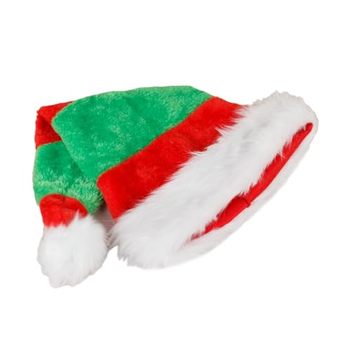 Zemusinet Weihnachtsmütze, Uni, gestreift, Elfen, verstellbar, bequem, für Familienfeiern und Büropartys Zemusinet Weihnachtsmütze, Uni, gestreift, Elfen, verstellbar, bequem, für Familienfeiern und Büropartys von Zemusinet