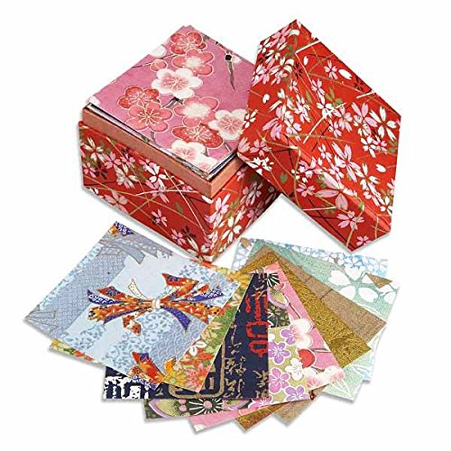 Zen Minded Japanisches Origami-Papier - Große Box - 200 Qualität Washi Blätter - 5,7cm Mit Traditionellen Design Zen Minded Japanisches Origami-Papier - Große Box - 200 Qualität Washi Blätter - 5,7cm Mit Traditionellen Design von Zen Minded