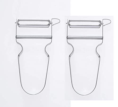 2 PACK – Swiss Star Gemüseschäler, Carbon Stahl Klinge und Edelstahl Griff 2 PACK – Swiss Star Gemüseschäler, Carbon Stahl Klinge und Edelstahl Griff von Zena Swiss