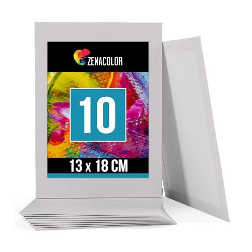 Zenacolor - Canvas Set 10 teilig - Leinwand zum Bemalen 13x18cm - Gemälde auf Leinwand, Acrylmalerei, Ölgemälde, Gouache, Aquarell - 100% Säurefreie Baumwolle. von Zenacolor