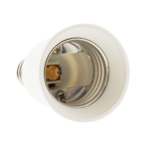 Zenitech - E14 Männlicher Sockel Zu E27 Weiblicher Adapter - Praktischer Konverter Für Glühbirnen - Kompatibel Mit Innenlampen - Langlebiges Material - Weiß - 5 Cm Zenitech - E14 Männlicher Sockel Zu E27 Weiblicher Adapter - Praktischer Konverter Für Glühbirnen - Kompatibel Mit Innenlampen - Langlebiges Material - Weiß - 5 Cm von Zenitech