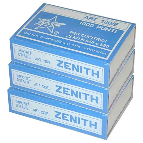 3 Boxen mit 1000 Heftklammern Tackerklammern Zenith, Art. 130/E (6/4) von Zenith