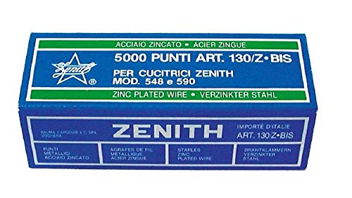 Zenith 5000 Heftklammern ZENITH 130/ZBIS - Verzinkte Stahlpunkte - Für Zenith 530/548/590 - Silber oder Grau Zenith 5000 Heftklammern ZENITH 130/ZBIS - Verzinkte Stahlpunkte - Für Zenith 530/548/590 - Silber oder Grau von Zenith