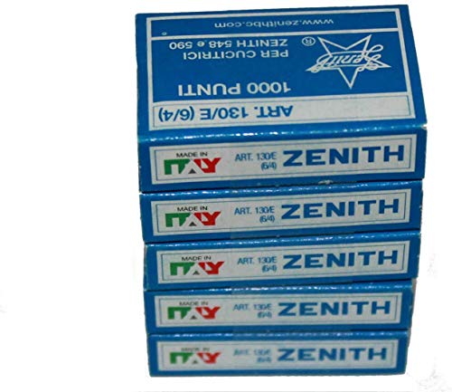 Zenith Heftklammern, Tackerklammern, Tackernadeln 130/E bis - 6/4 - Grau - Box mit 5000 Klammern von Zenith