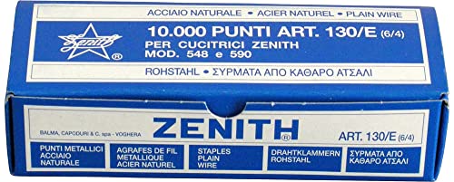 ZENITH Heftklammern 130 E 6 4, aus Stahl, Inhalt 10,000 Stück von Zenith