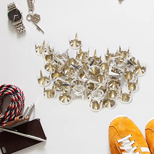 ZenithAur 50 Stück Strass nieten, 6mm DIY Bunte runde Krallen A Grade Kristall Strass steine für Mode accessoires, geb1th62z7-03 (6 mm silberne Kante weißer Diamantklauenbohrer) von ZenithAur