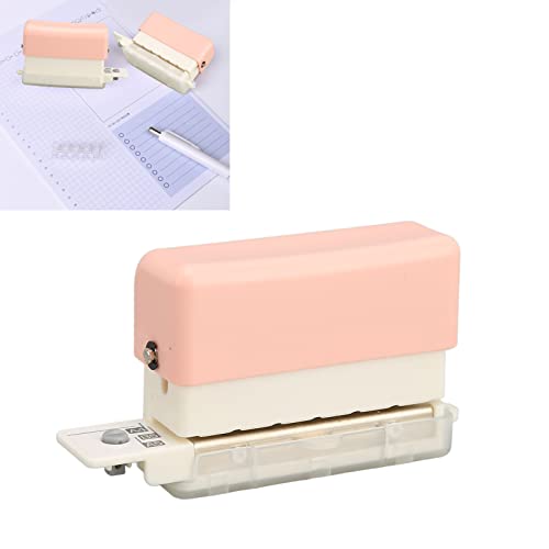 Zenithaur 6 Hole Paper Puncher Manual 6 Loch Punch for Notebooks Diaries Planer mit Chipsammlung und genaue Lochpositionierung für die Büroschule (Rosa) von ZenithAur